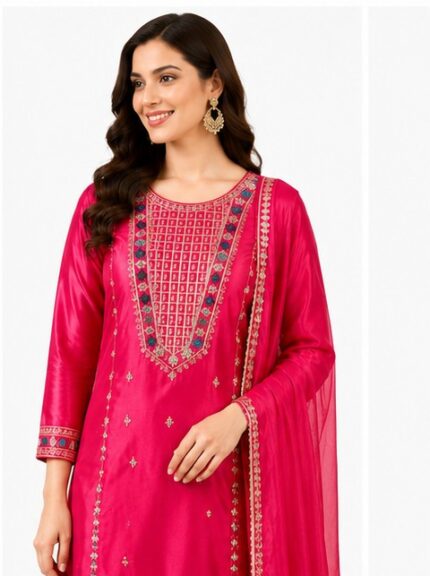 KURTI-(Premium Embroidered 3Pcs.)
